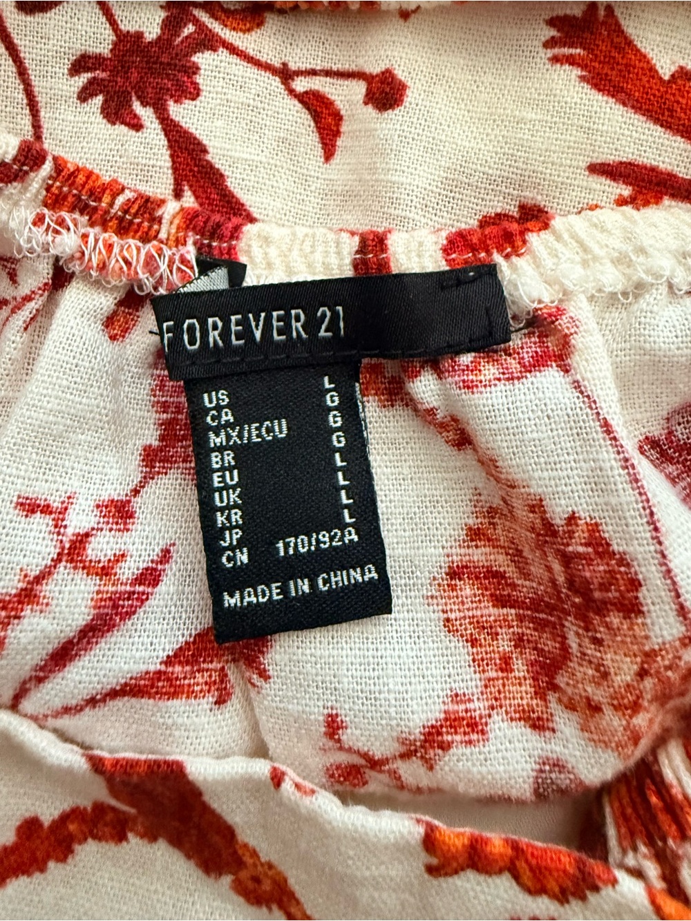 Forever 21 Babydoll Backless Peplum Cami Floral Top - Size L - Picture 6 of 6